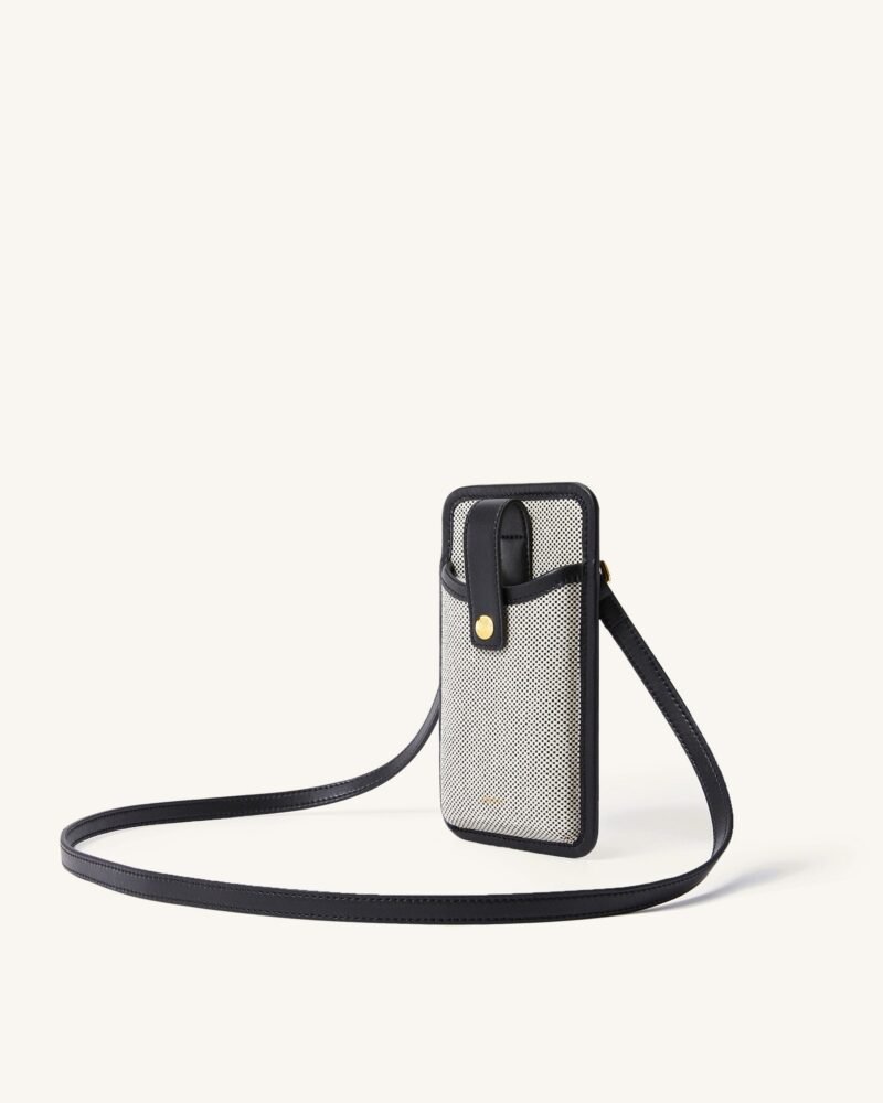 Aylin Canvas Phone Bag - Black - Image 2