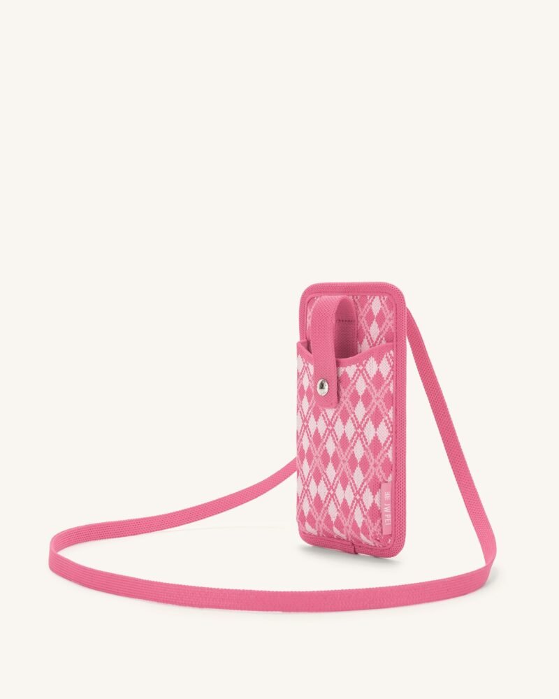 Aylin Knitted Phone Bag -  Pink & Hot Pink - Image 2