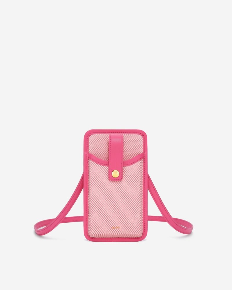 Aylin Canvas Phone Bag - Rose Red - Image 1