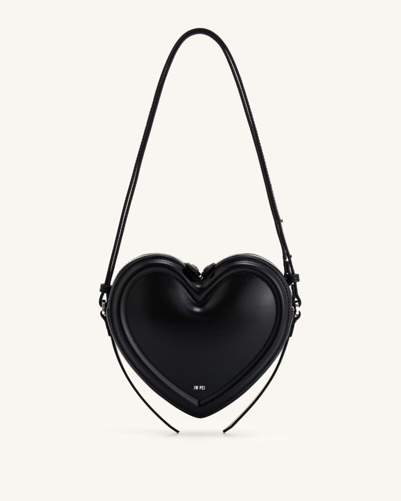 Arlene Heart Shaped Bag - Black - Image 1