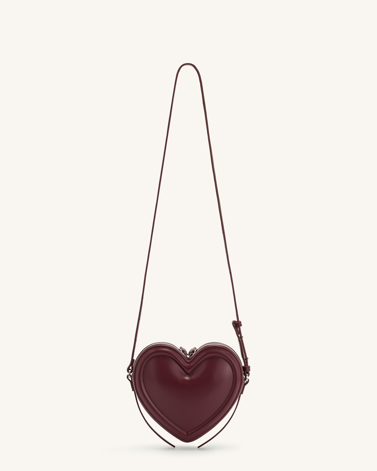 1C127-41-BACK_04745df5-47ce-4cb7-ba15-154298e2a624 Arlene Heart Shaped Bag - Claret - Image 4