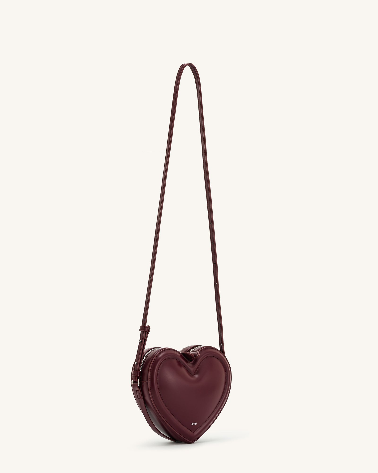 1C127-41-SIDE_f3c83c51-524a-4c4a-b8e2-0367e1638097 Arlene Heart Shaped Bag - Claret - Image 3