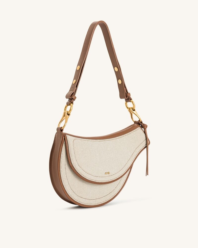 Ashlie Crossbody Bag - Brown Canvas - Image 2