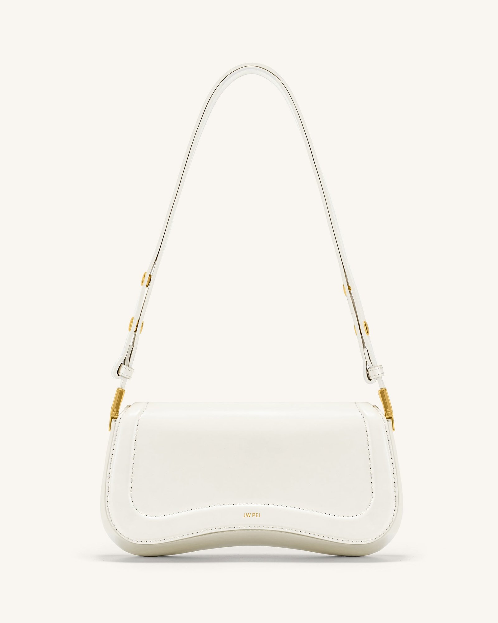 1C56-2whiteFront Joy Shoulder Bag - White - Image 1