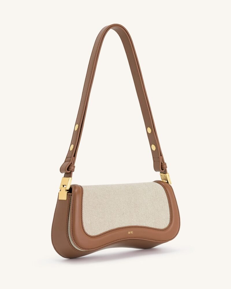 Joy Shoulder Bag - Brown Canvas - Image 2