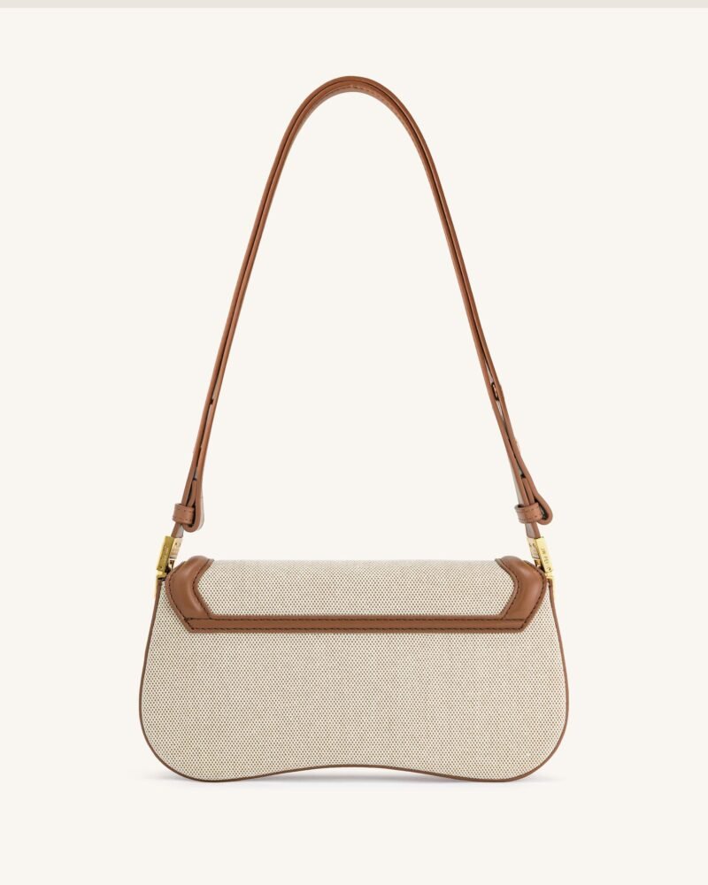 Joy Shoulder Bag - Brown Canvas - Image 3