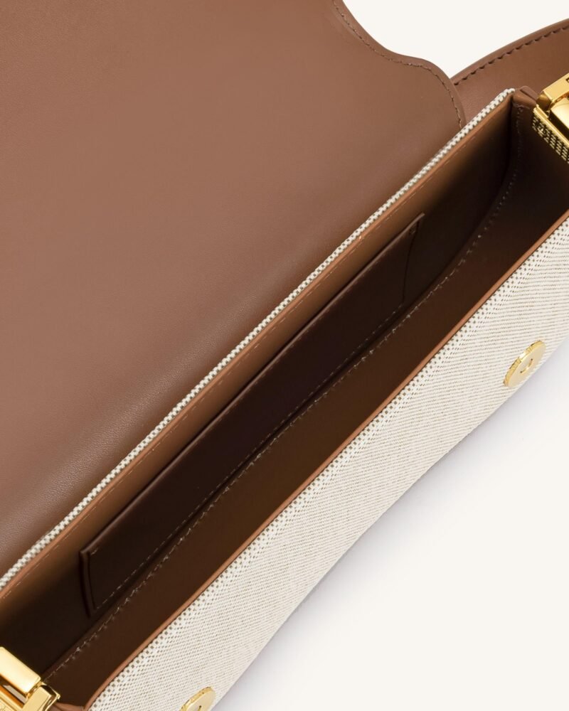 Joy Shoulder Bag - Brown Canvas - Image 4
