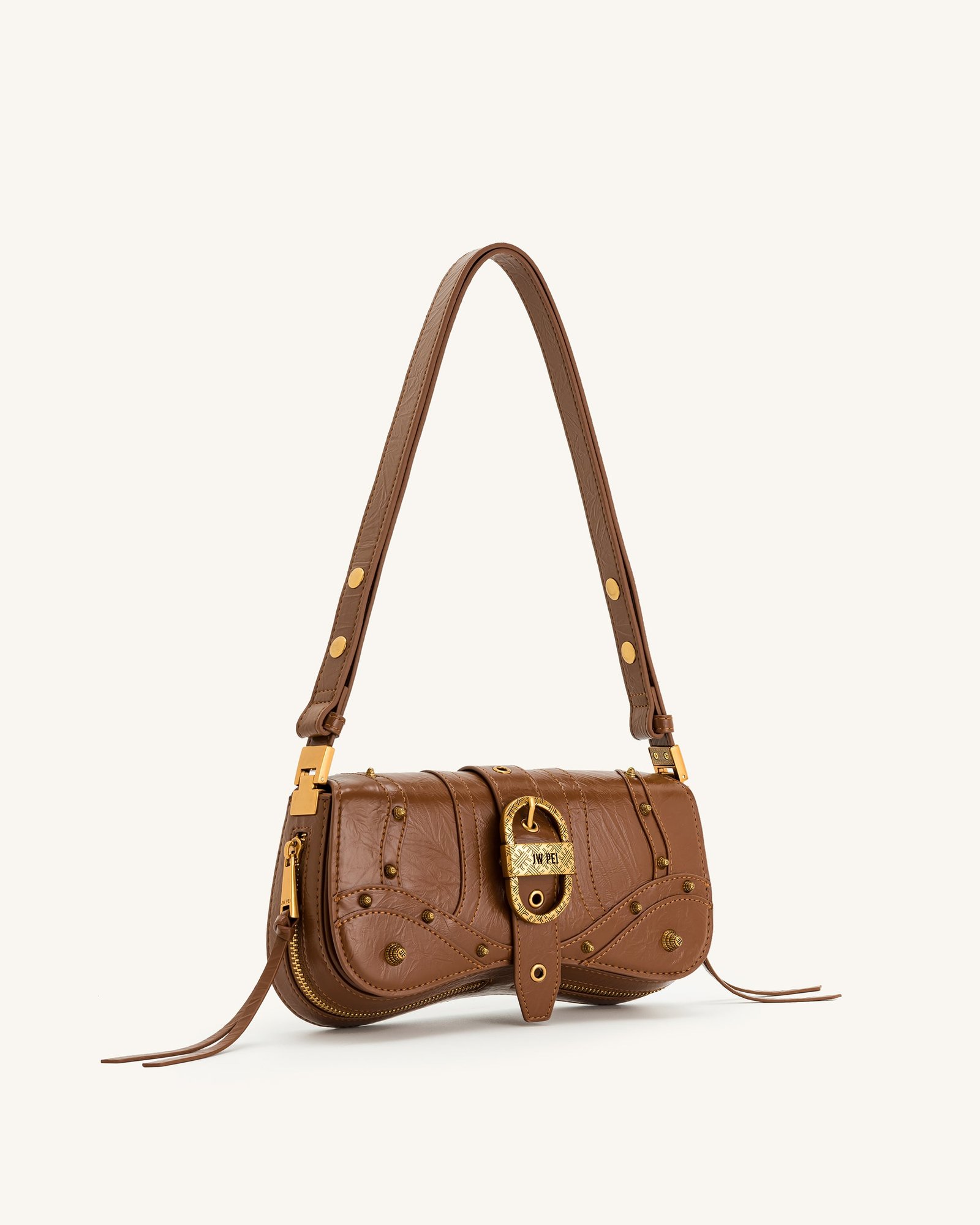 1C56-35_5ff7d59c-1ab2-4c63-af7b-6396a1ff8488 Joy Crushed Shoulder Bag - Brown - Image 2