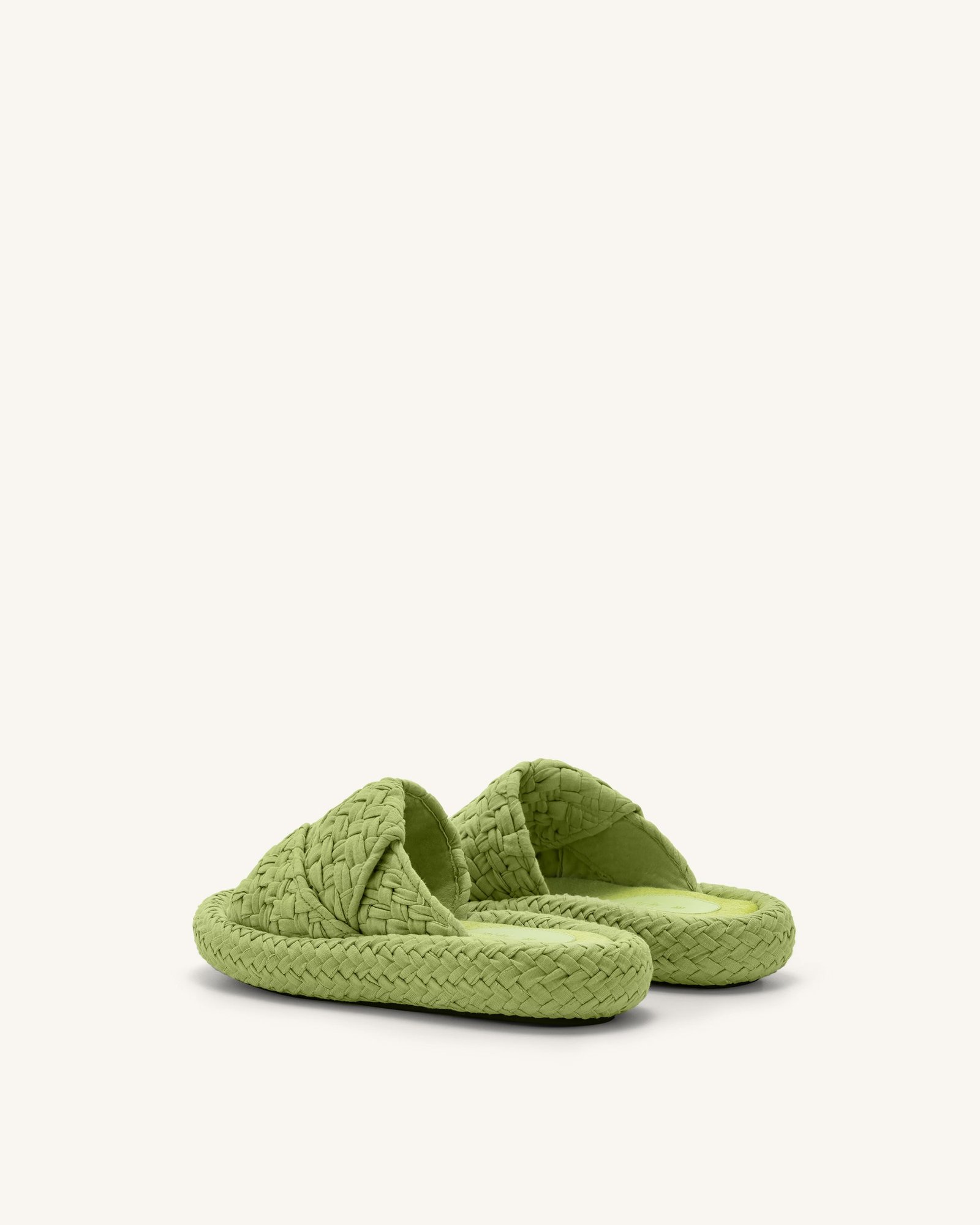 1SDS03-7Back Lilah Woven Platform Sandal - Lime Green - Image 4
