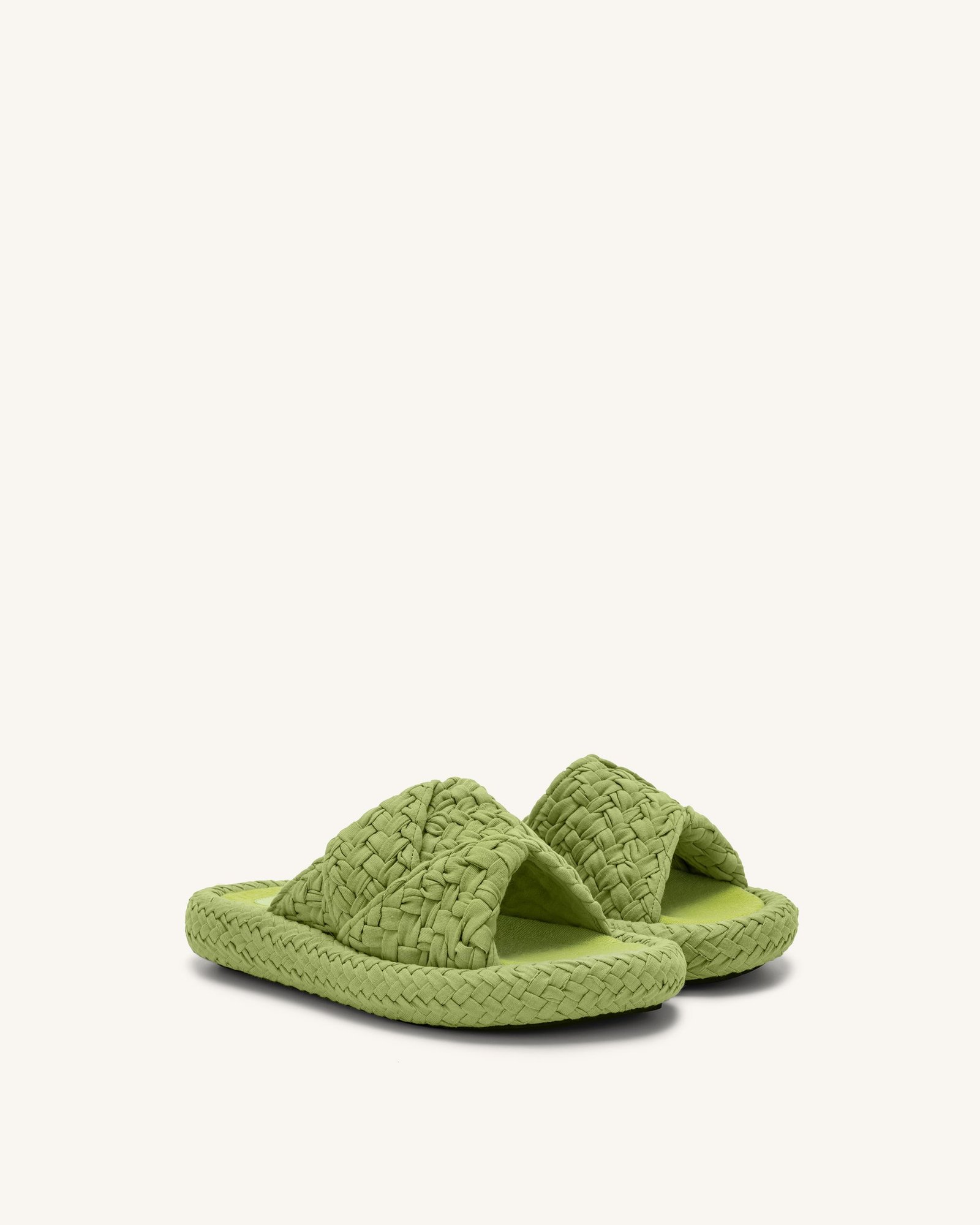 1SDS03-7Bothhalfside Lilah Woven Platform Sandal - Lime Green - Image 2
