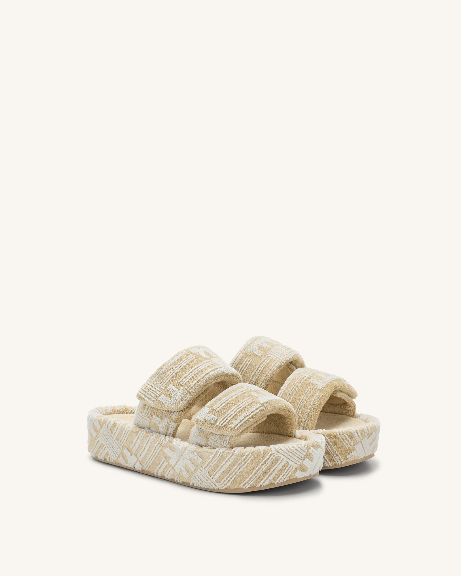 1SDS04-2Bothhalfside Lexi Terry Slide Sandal - OatMilk - Image 2