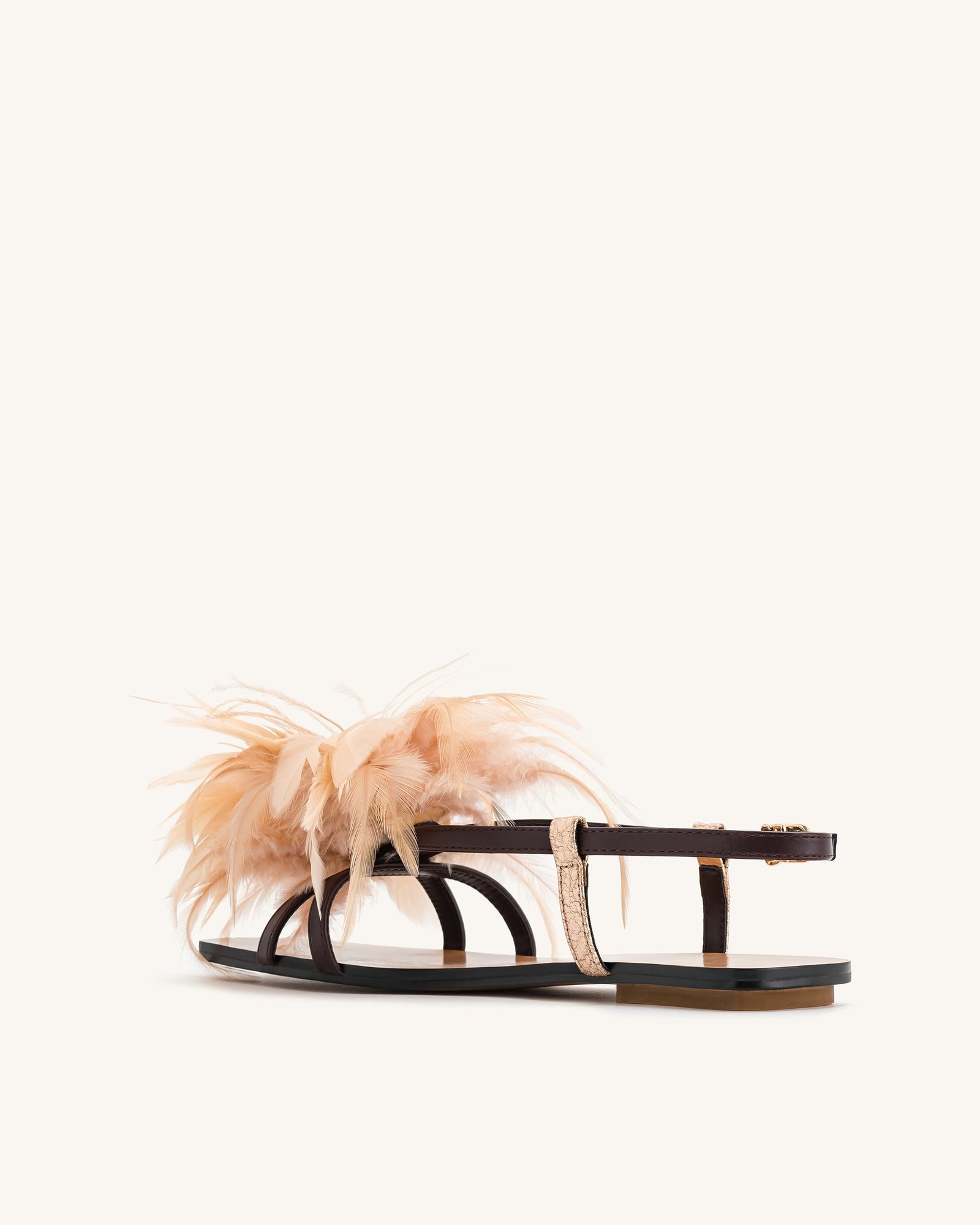 1SDS37-32-SIDE1_c887380e-381e-4122-ba53-79994042fe49 Fluffy Flats Sandals-Brown - Image 5