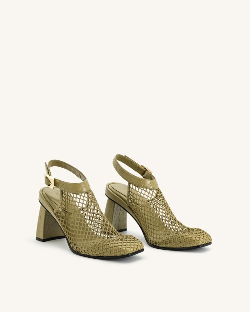 Genesis Heeled Sandals - Olive Green - Image 2
