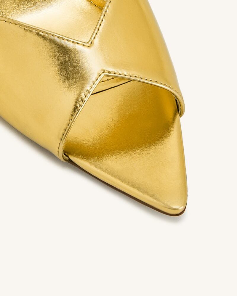 Ellie Sphere Heel Mules - Gold - Image 6