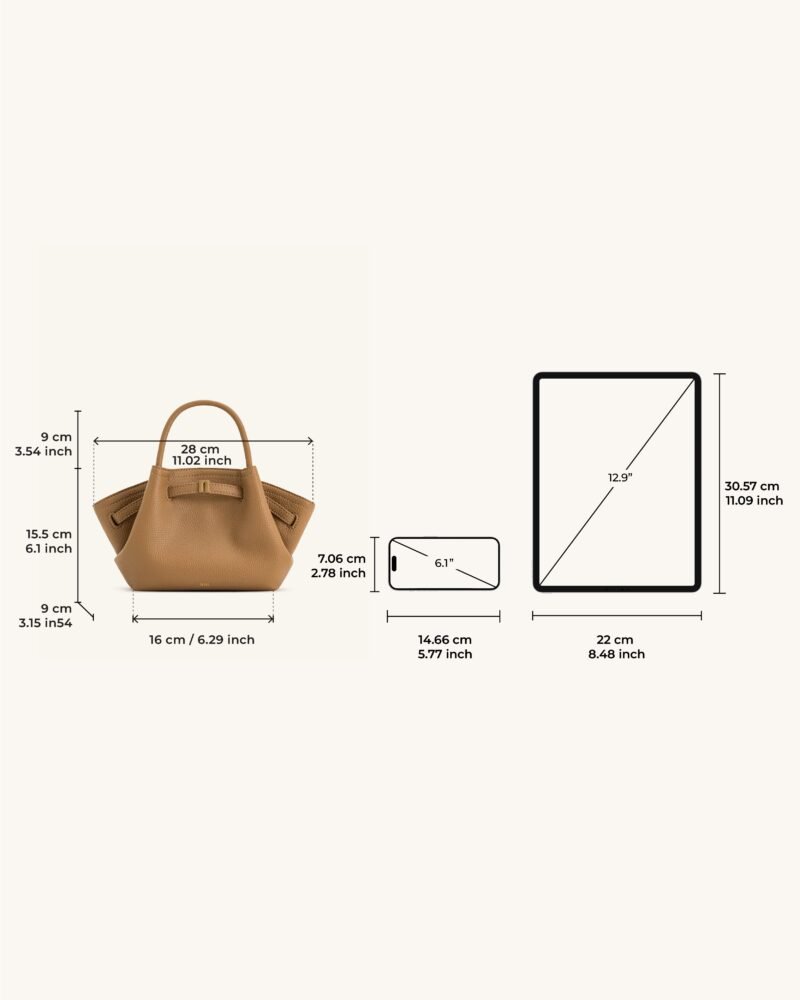 Hana Mini Tote Bag - Latte Color - Image 6