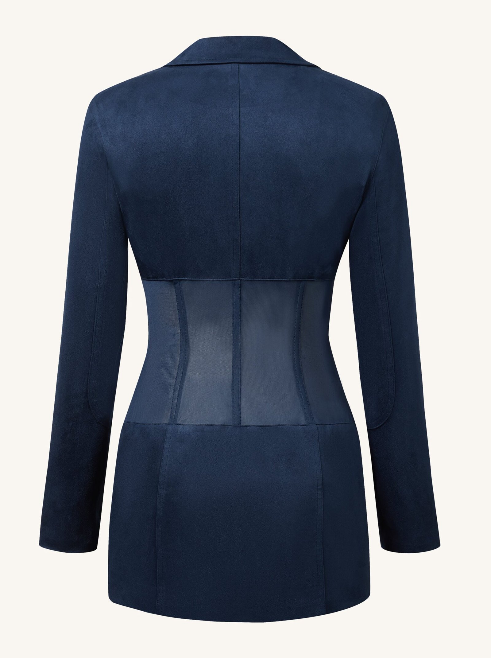 1_f01831bb-eb21-4a24-81dd-fd4e7b0920cf Faux Suede Corset Jacket Mini Dress - Dark Blue - Image 4