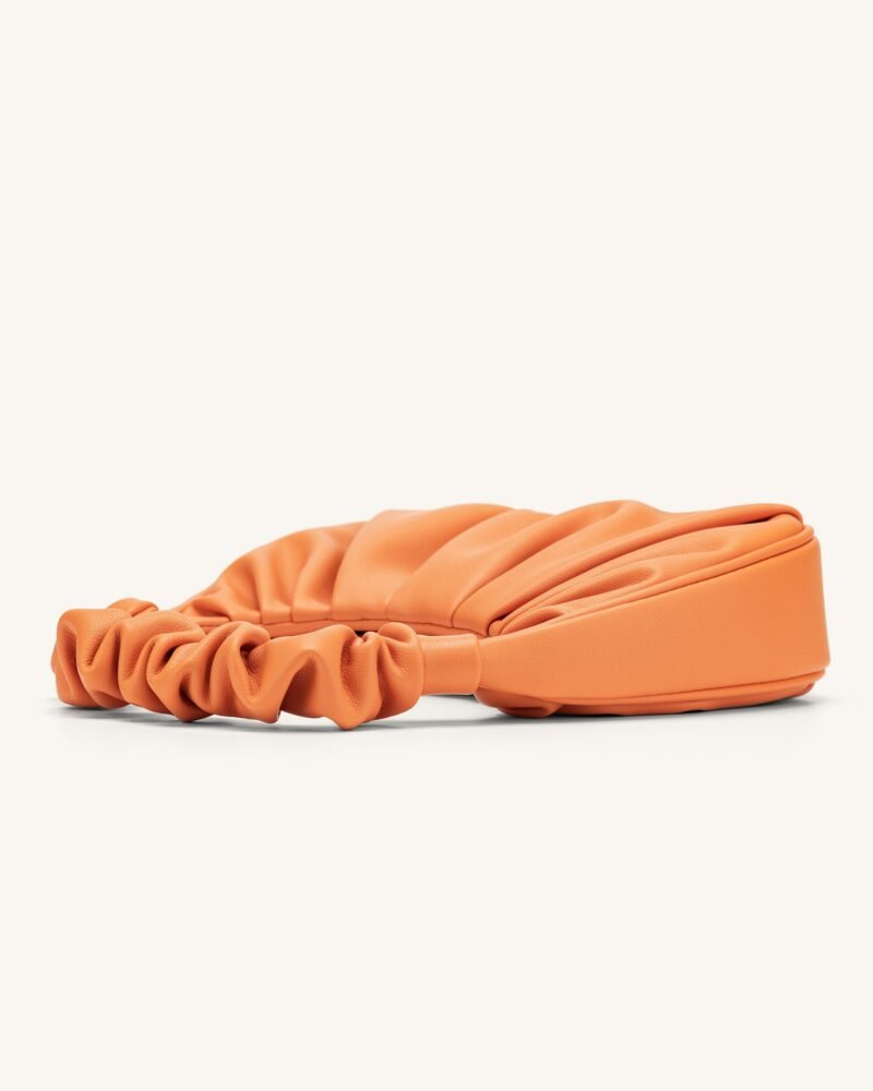 Gabbi Ruched Hobo Handbag - Orange - Image 4