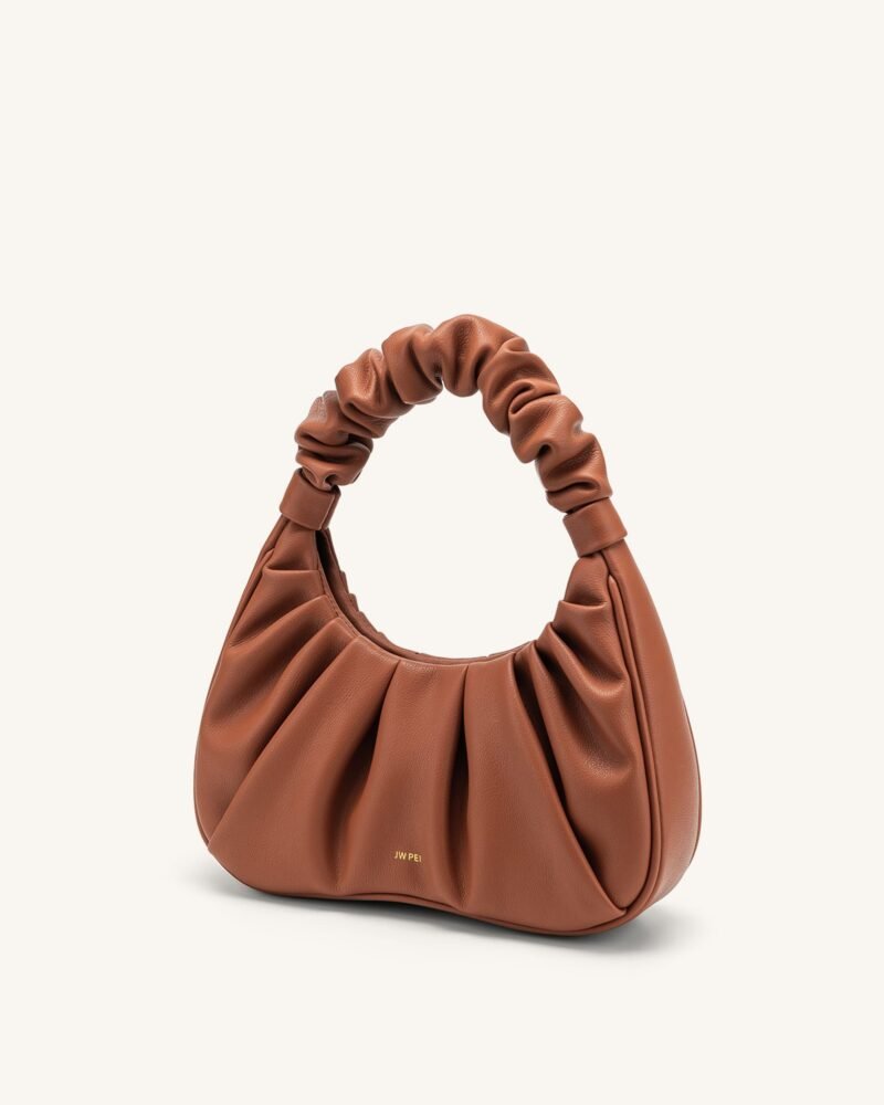 Gabbi Ruched Hobo Handbag - Nutella - Image 2