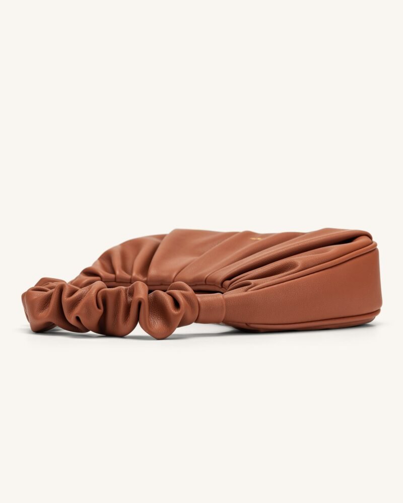 Gabbi Ruched Hobo Handbag - Nutella - Image 4