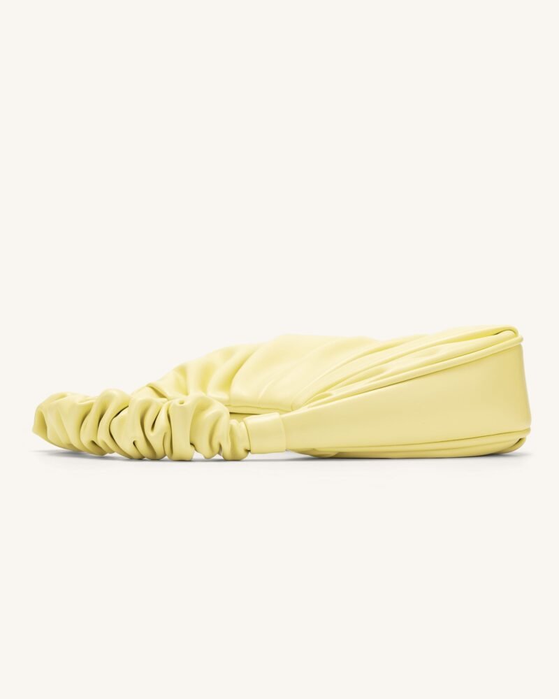 Gabbi Ruched Hobo Handbag - Light Yellow - Image 5