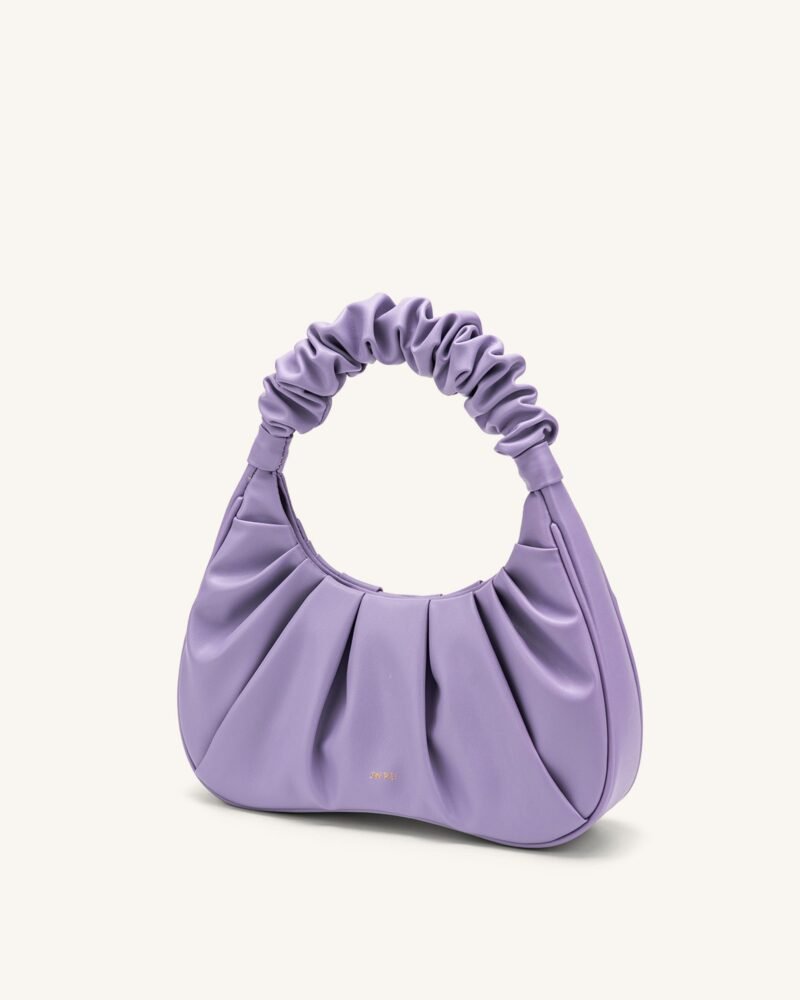 Gabbi Ruched Hobo Handbag - Purple - Image 2