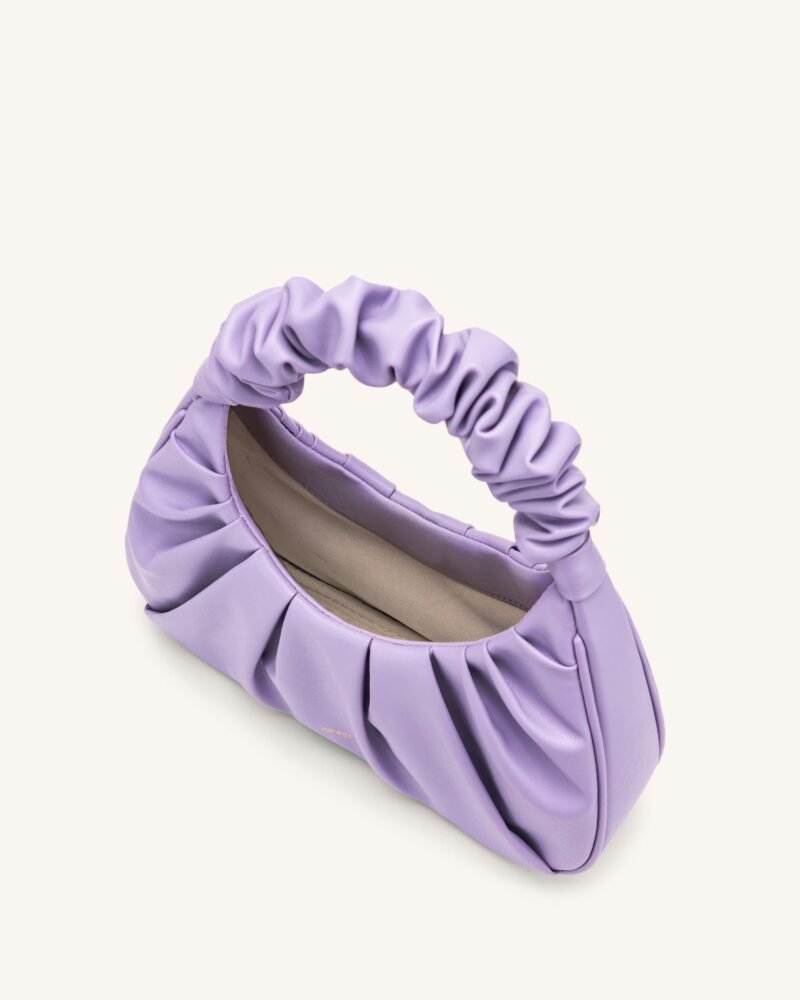 Gabbi Ruched Hobo Handbag - Purple - Image 3
