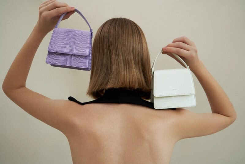 Fae Mini Top Handle Bag - Purple Lizard - Image 9
