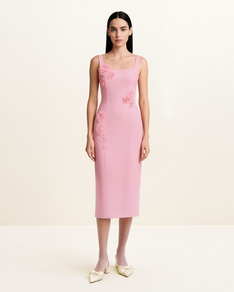 Garden Grace Sheath Dress - Pink - Image 2