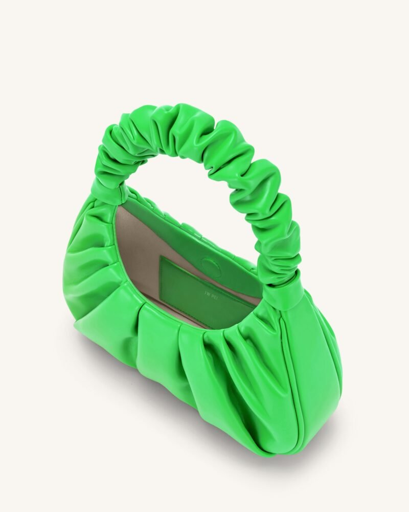 Gabbi Ruched Hobo Handbag - Neon Green - Image 4