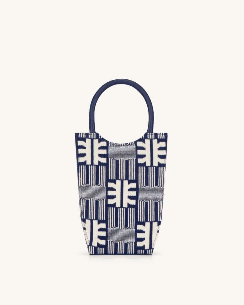 FEI Jacquard Knit Phone Bag - Navy - Image 1