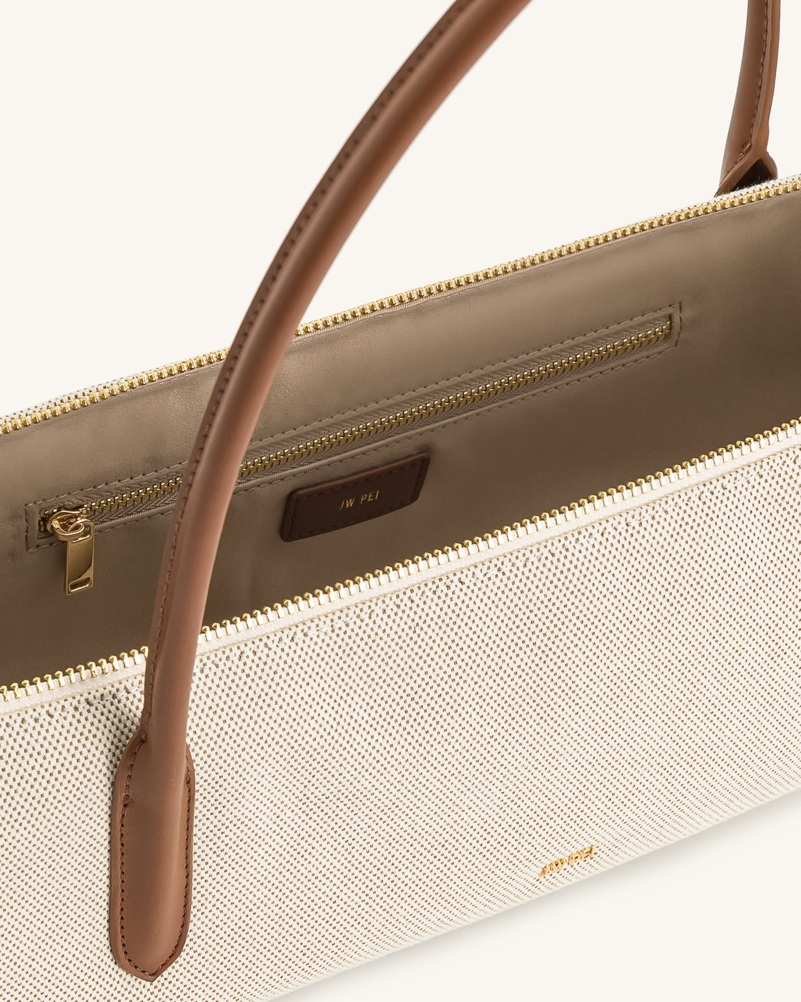 2T184-31-INSDE Nova Shoulder Bag - Brown Canvas - Image 4