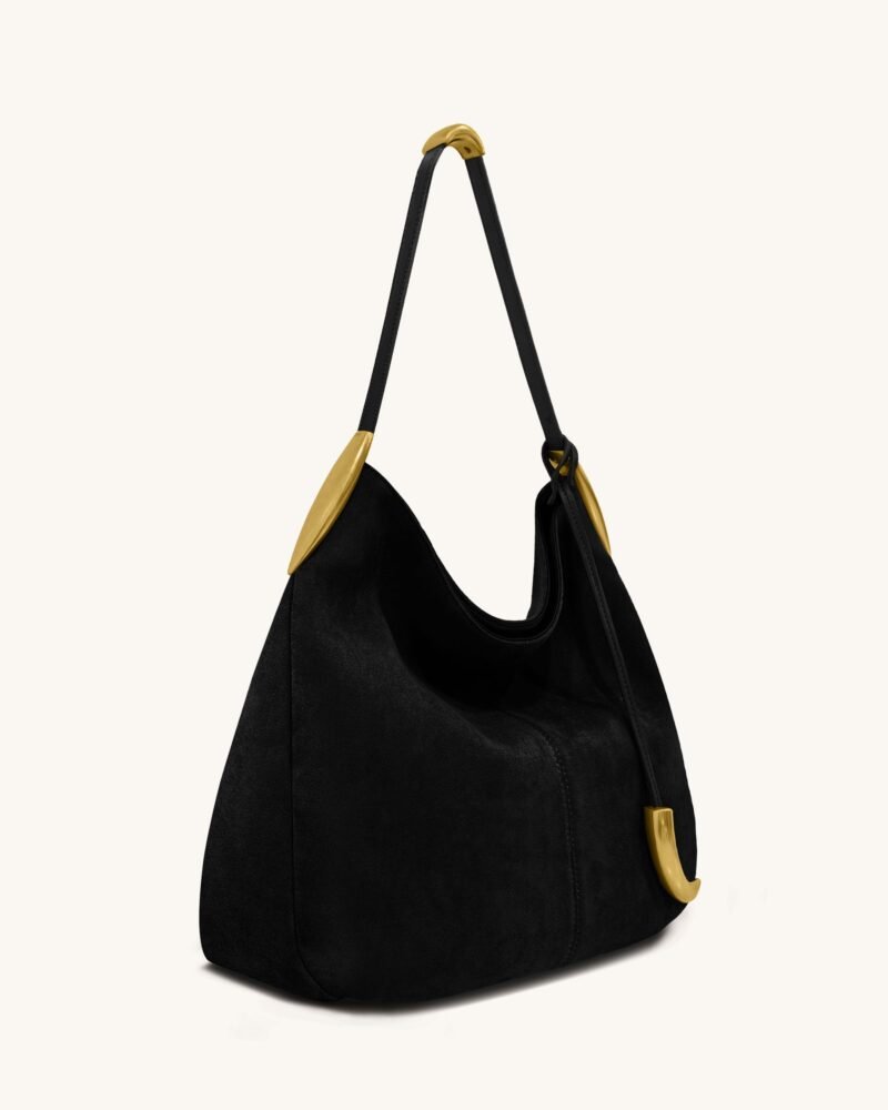 Nina Metal Charm Hobo Bag - Black - Image 2