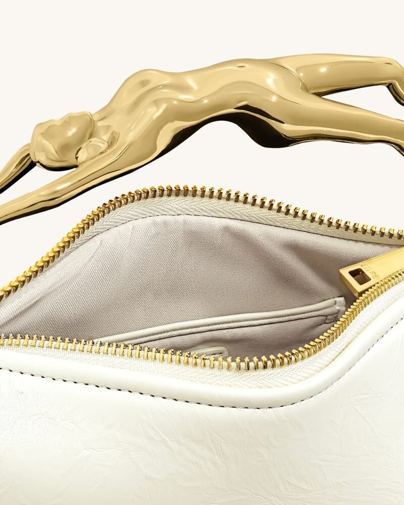 Jenny Human-shaped Handle Handbag - White - Image 4