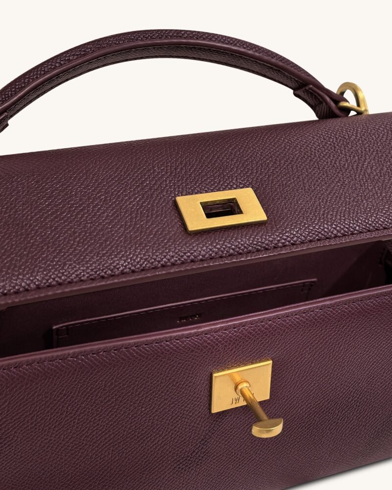Noor Top Handle Bag - Deep Burgundy - Image 4