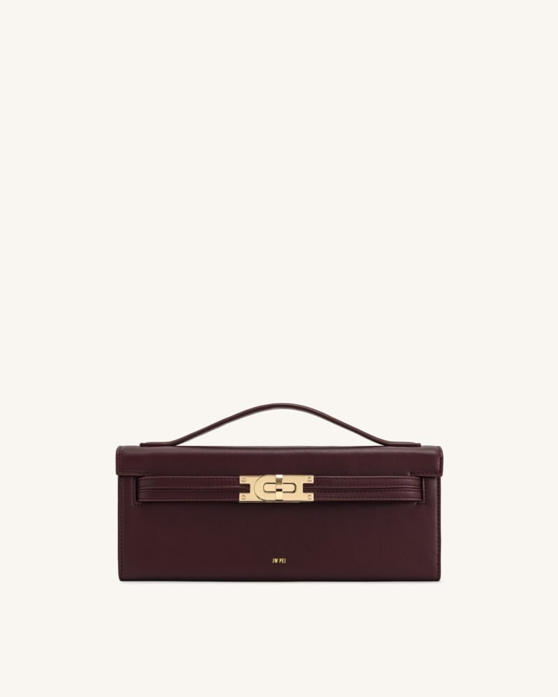 Bria Structured Top Handle Bag - Deep Burgundy - Image 1