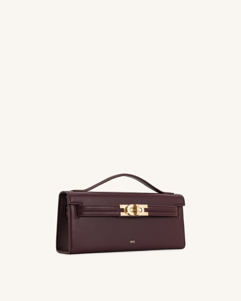 Bria Structured Top Handle Bag - Deep Burgundy - Image 2