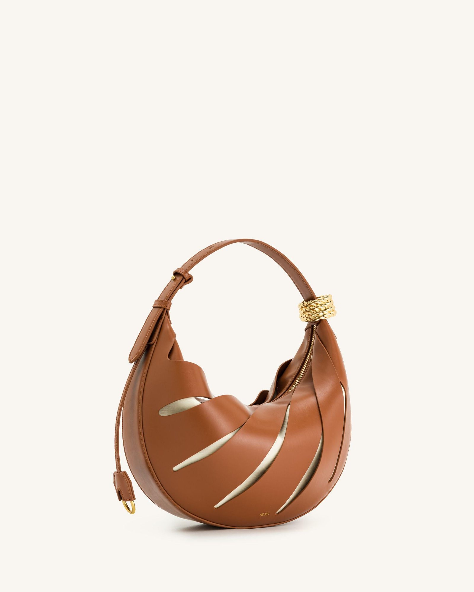 2T37-3-2 Jana Hollow Out Shoulder Bag - Brown - Image 3