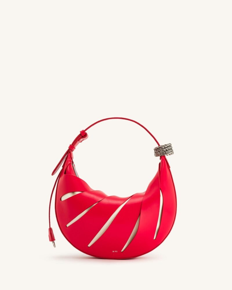 Jana Hollow Out Shoulder Bag - Red - Image 1