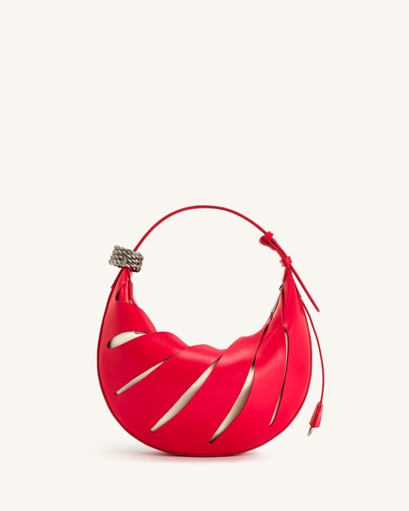 Jana Hollow Out Shoulder Bag - Red - Image 3