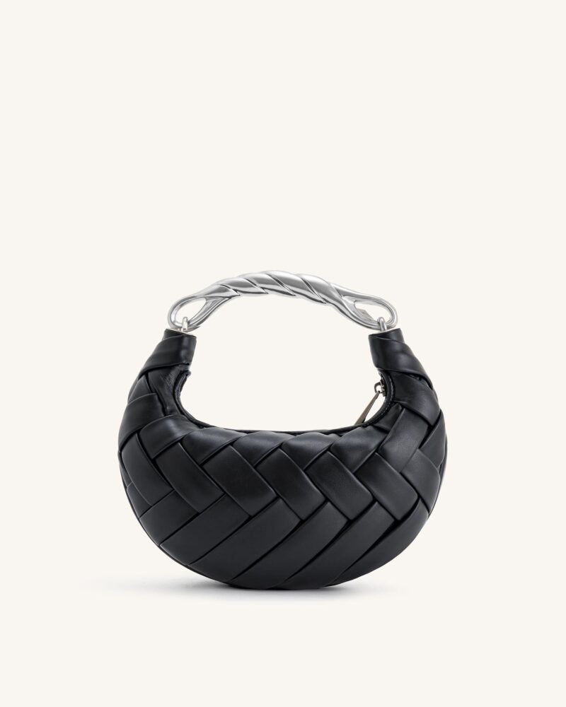 Orla Weave Handbag - Black - Image 1