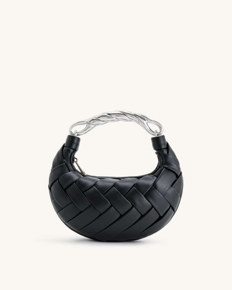 Orla Weave Handbag - Black - Image 4