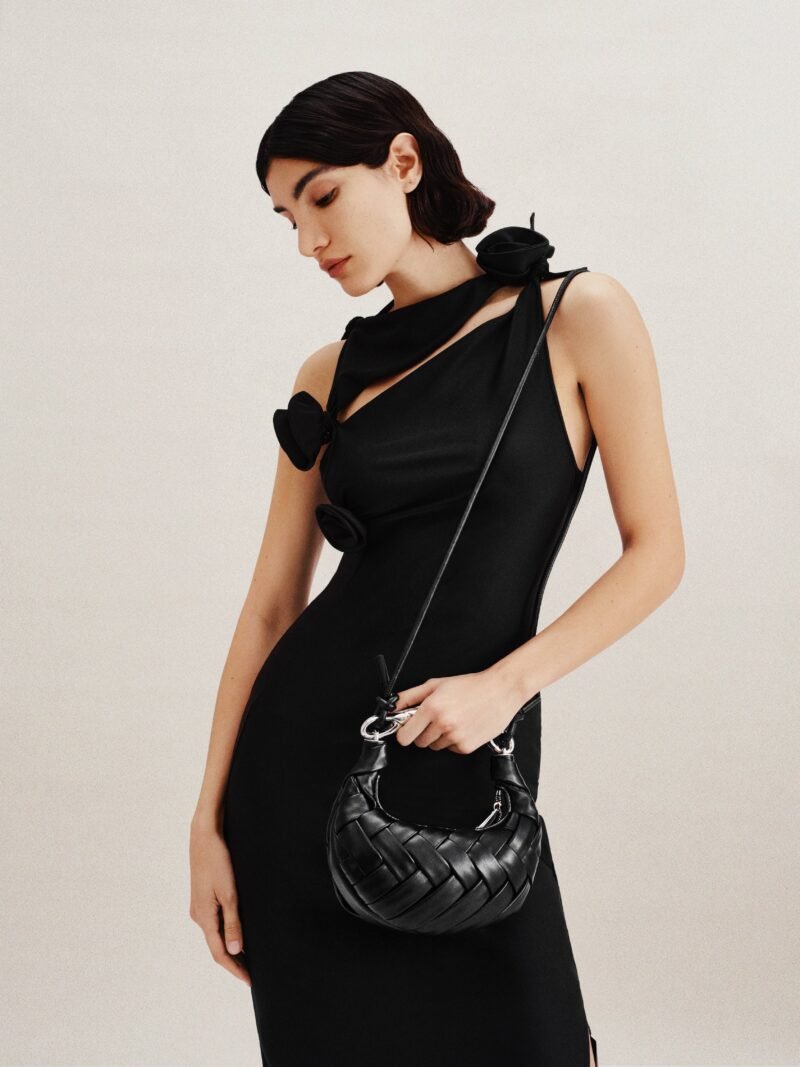 Orla Weave Handbag - Black - Image 6