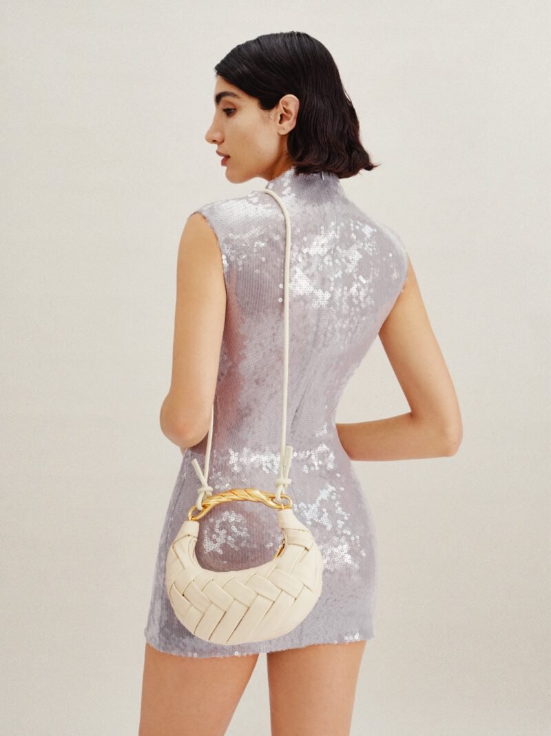 Orla Weave Handbag - White - Image 6