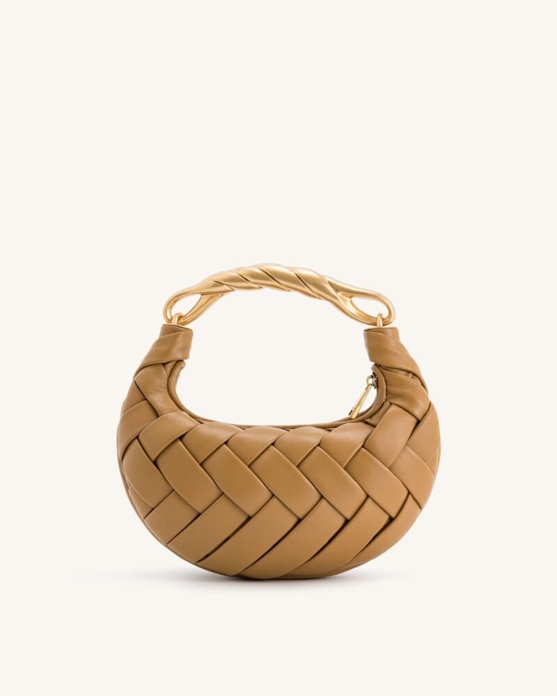 Orla Weave Handbag - Brown - Image 1