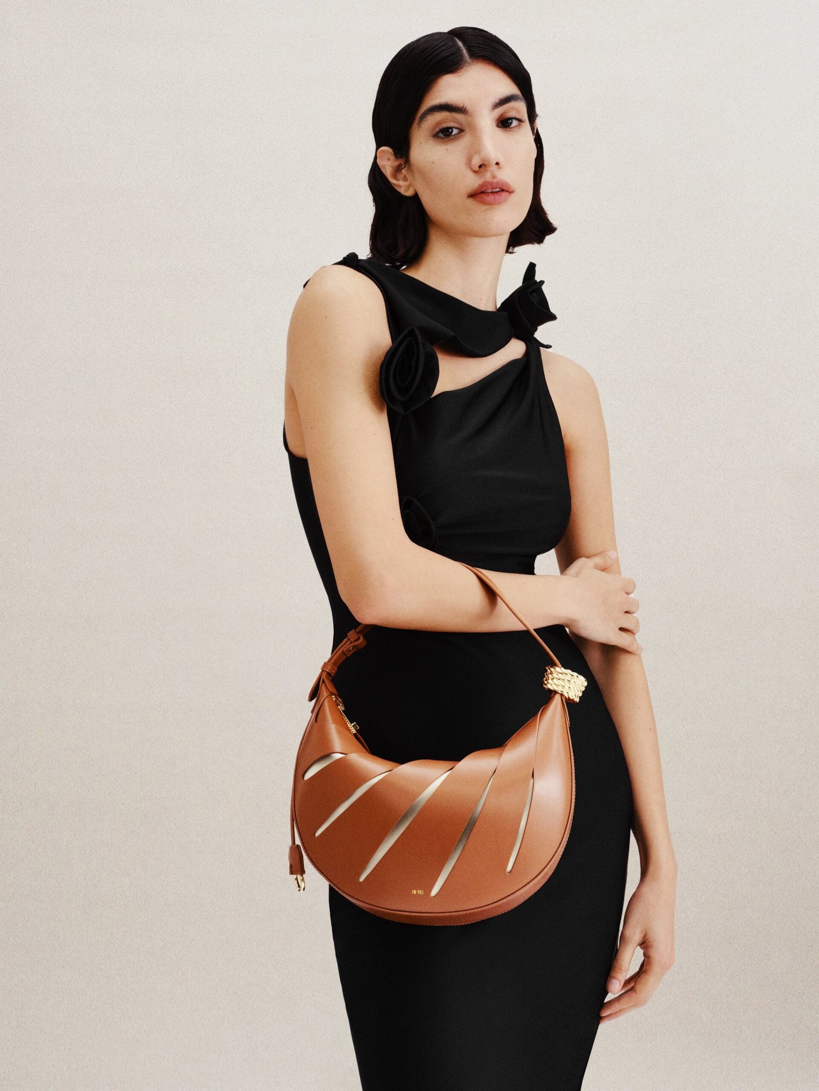 2T38-31_2 Jana Hollow Out Shoulder Bag - Brown - Image 6