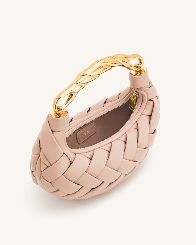 Orla Weave Handbag - Pink Beige - Image 4