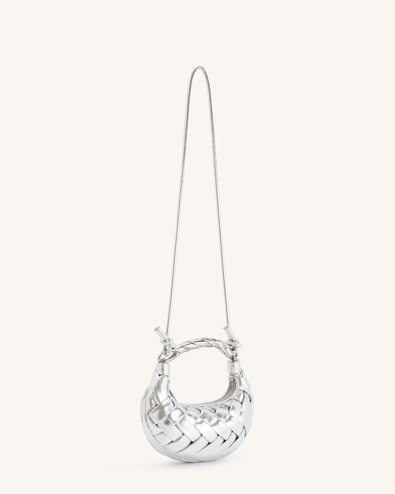 Orla Weave Handbag - Silver - Image 2