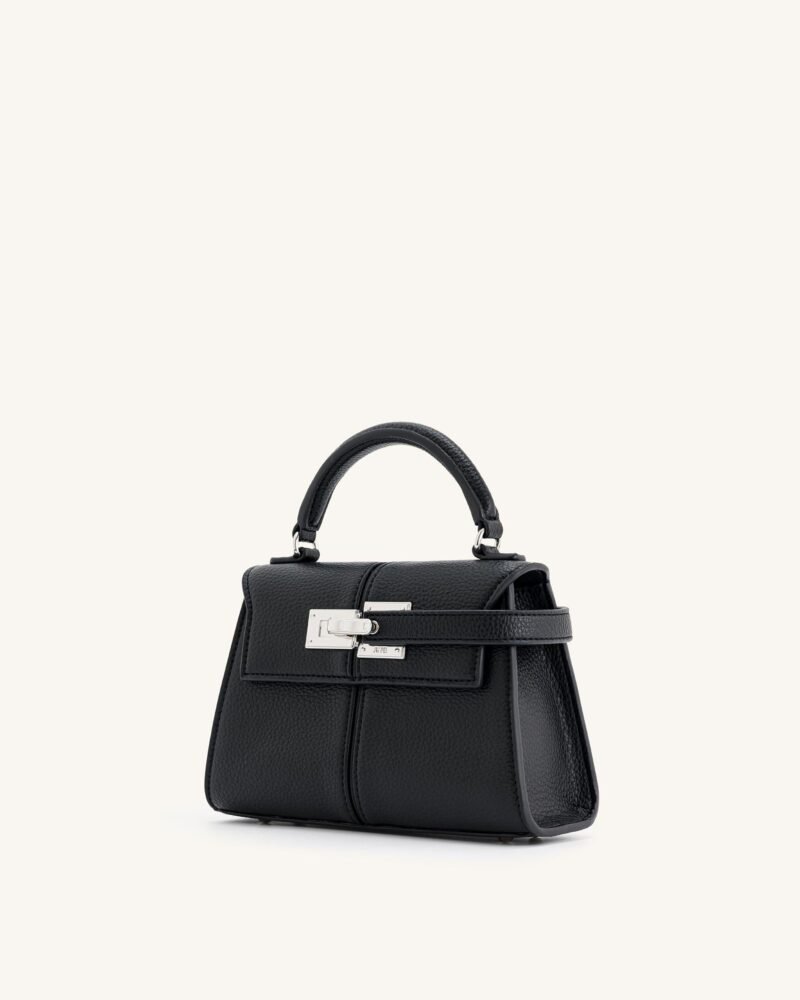 Elise Top Handle Bag - Black - Image 3