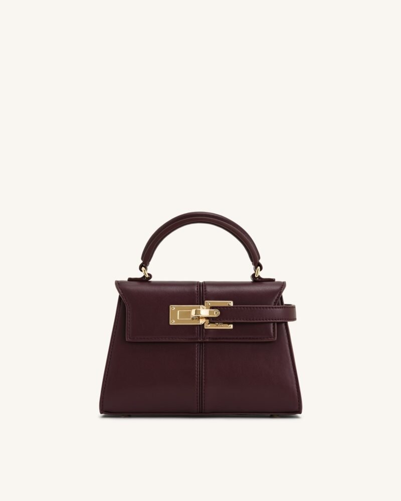 Elise Top Handle Bag - Deep Burgundy - Image 1