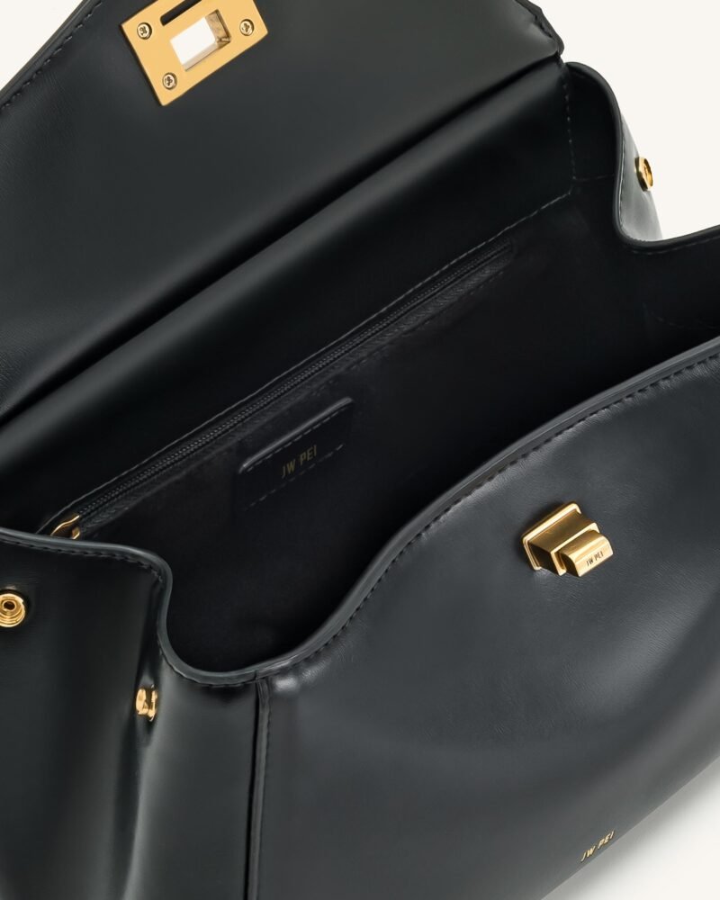 Lucia Classic Top Handbag - Black - Image 4